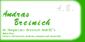 andras breinich business card